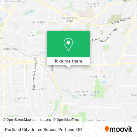 Portland City United Soccer map