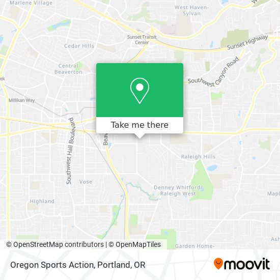 Oregon Sports Action map