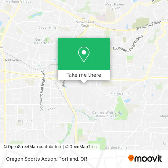 Oregon Sports Action map