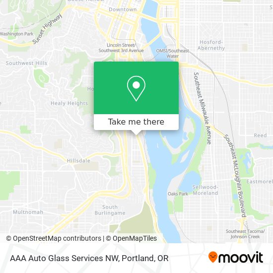 Mapa de AAA Auto Glass Services NW