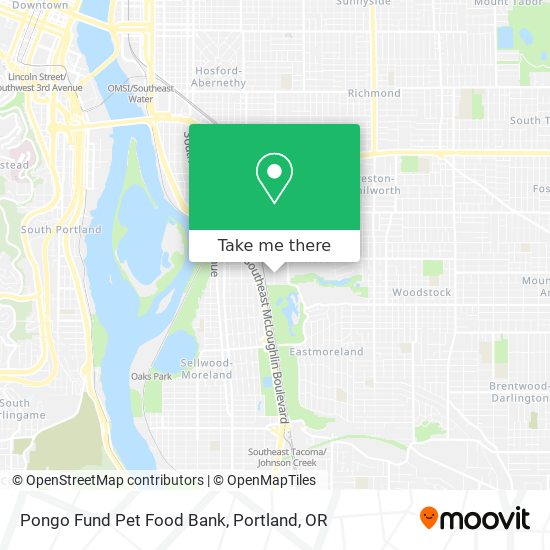 Mapa de Pongo Fund Pet Food Bank