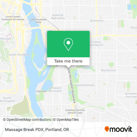 Massage Break PDX map