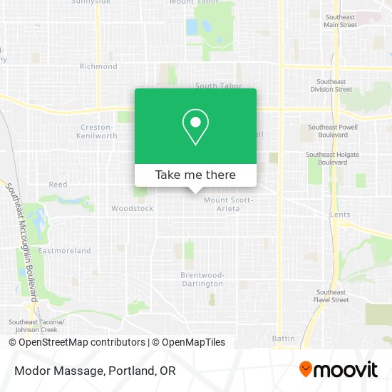 Modor Massage map