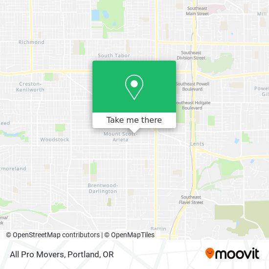 Mapa de All Pro Movers