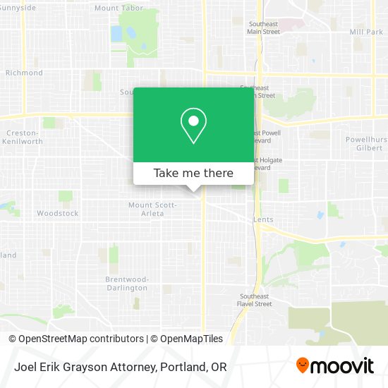 Joel Erik Grayson Attorney map