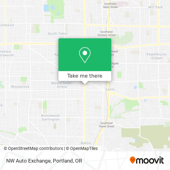 NW Auto Exchange map