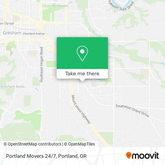 Portland Movers 24/7 map