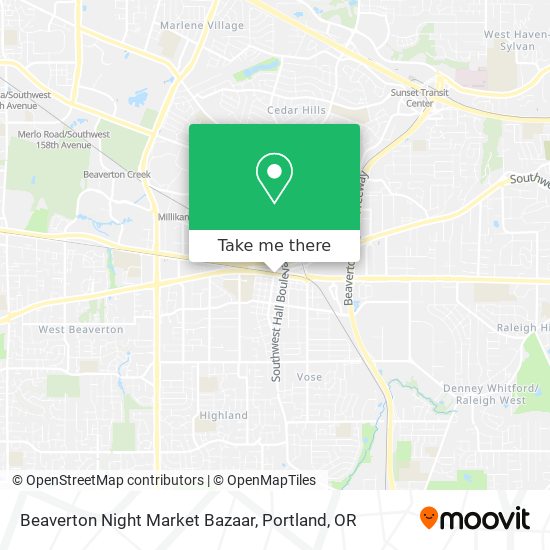 Beaverton Night Market Bazaar map