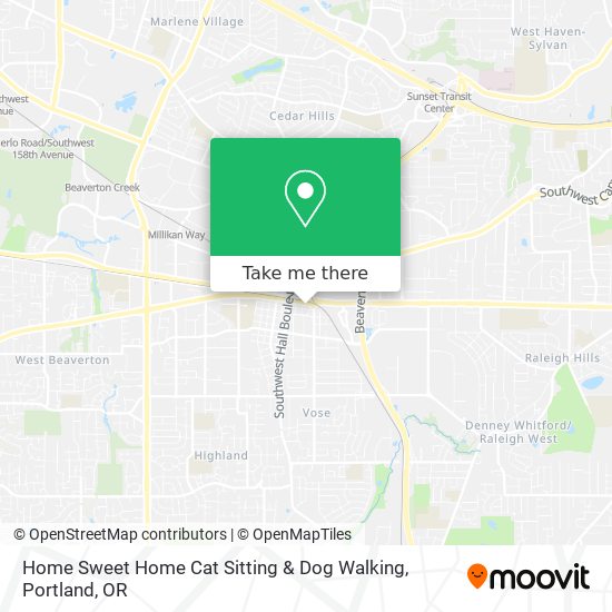 Mapa de Home Sweet Home Cat Sitting & Dog Walking