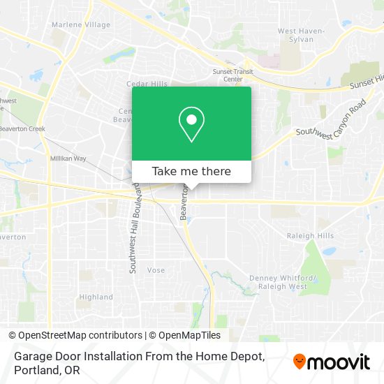 Mapa de Garage Door Installation From the Home Depot