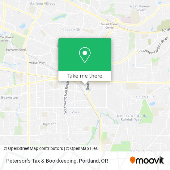 Mapa de Peterson's Tax & Bookkeeping