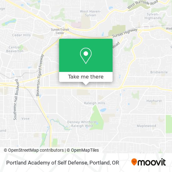 Portland Academy of Self Defense map