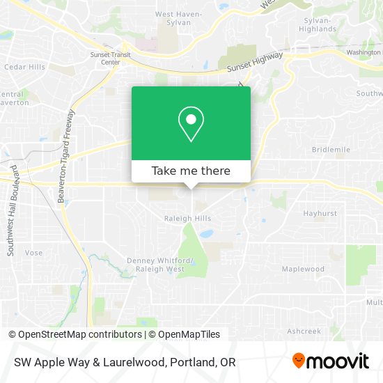 SW Apple Way & Laurelwood map