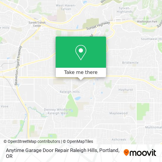 Anytime Garage Door Repair Raleigh Hills map
