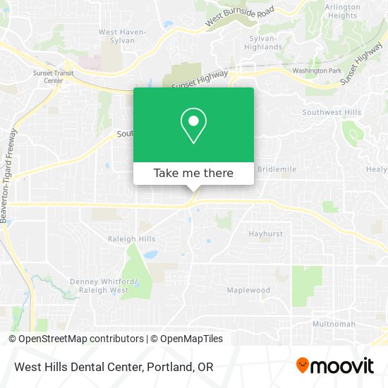Mapa de West Hills Dental Center