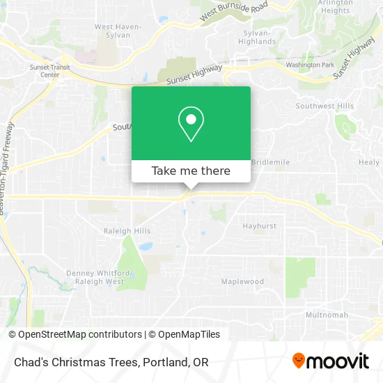 Chad's Christmas Trees map