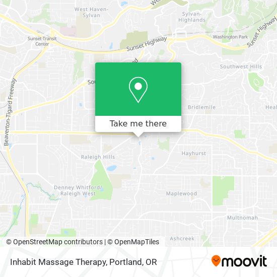 Inhabit Massage Therapy map