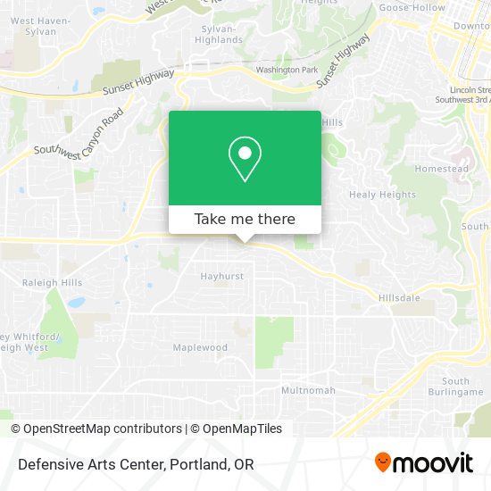 Mapa de Defensive Arts Center