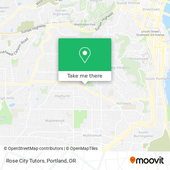 Rose City Tutors map