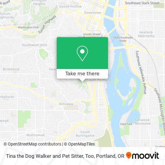 Mapa de Tina the Dog Walker and Pet Sitter, Too