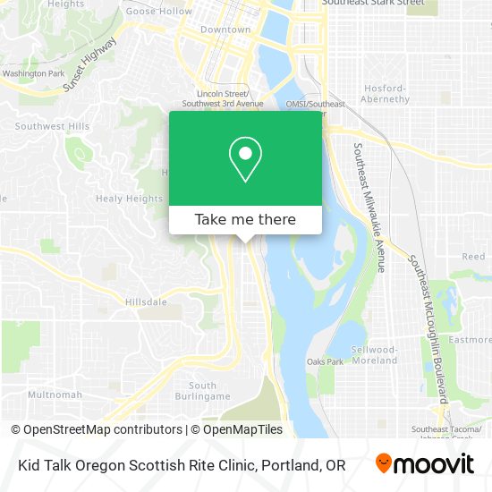Kid Talk Oregon Scottish Rite Clinic map