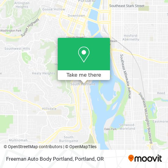 Freeman Auto Body Portland map