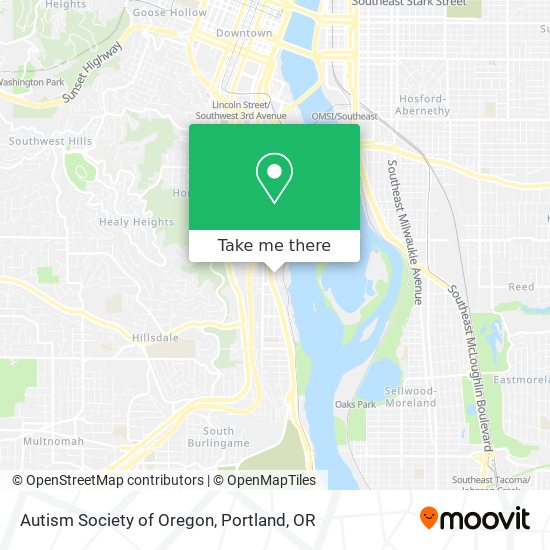 Autism Society of Oregon map