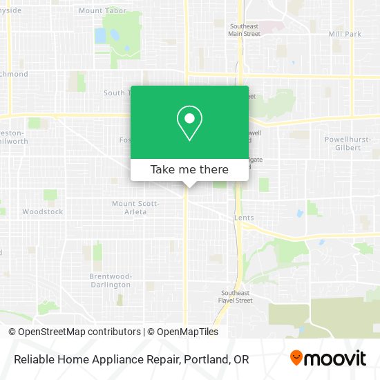 Mapa de Reliable Home Appliance Repair