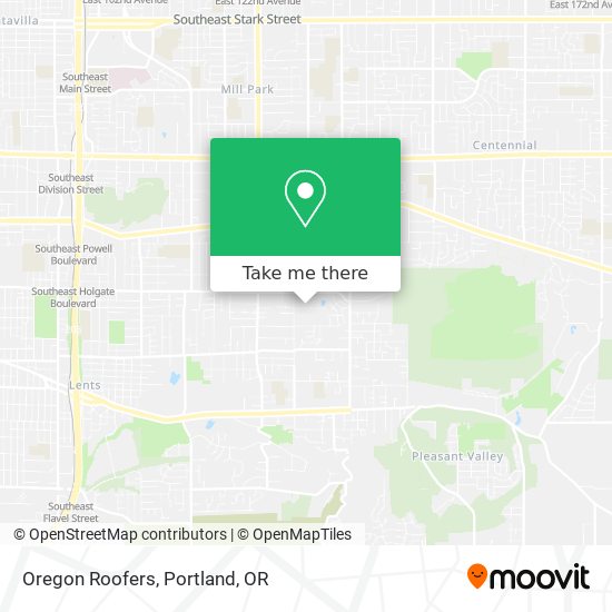 Oregon Roofers map