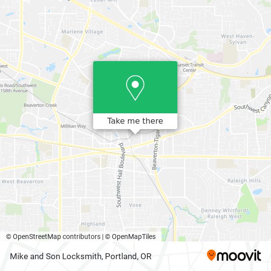 Mike and Son Locksmith map