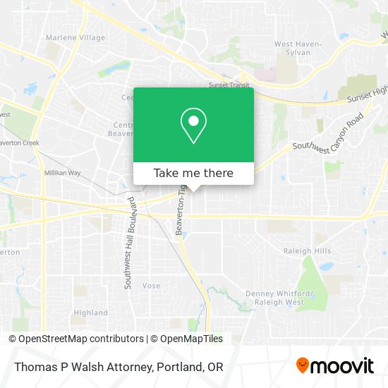 Mapa de Thomas P Walsh Attorney
