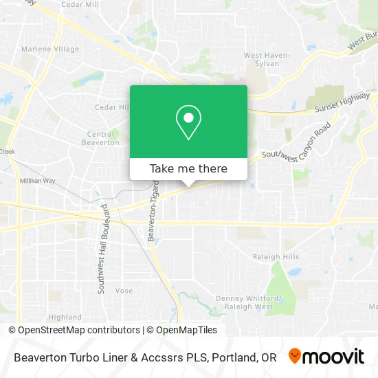 Beaverton Turbo Liner & Accssrs PLS map