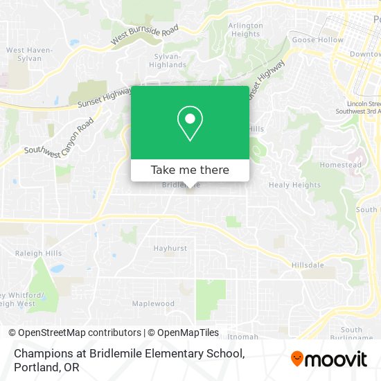Champions at Bridlemile Elementary School map