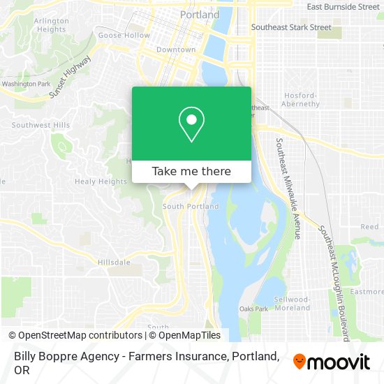 Mapa de Billy Boppre Agency - Farmers Insurance