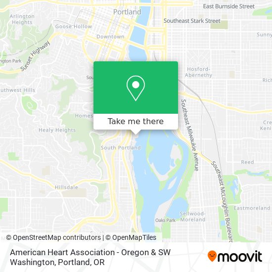 Mapa de American Heart Association - Oregon & SW Washington