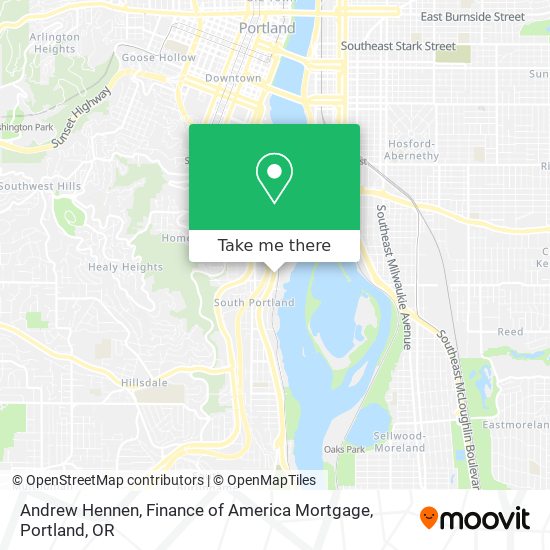 Mapa de Andrew Hennen, Finance of America Mortgage