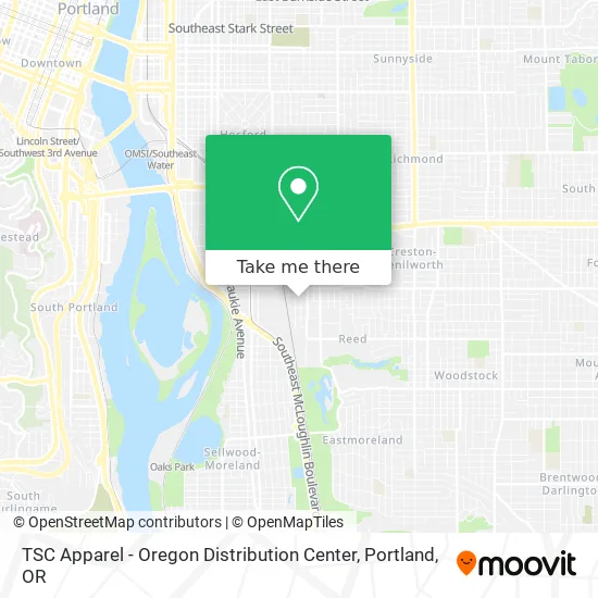 TSC Apparel - Oregon Distribution Center map