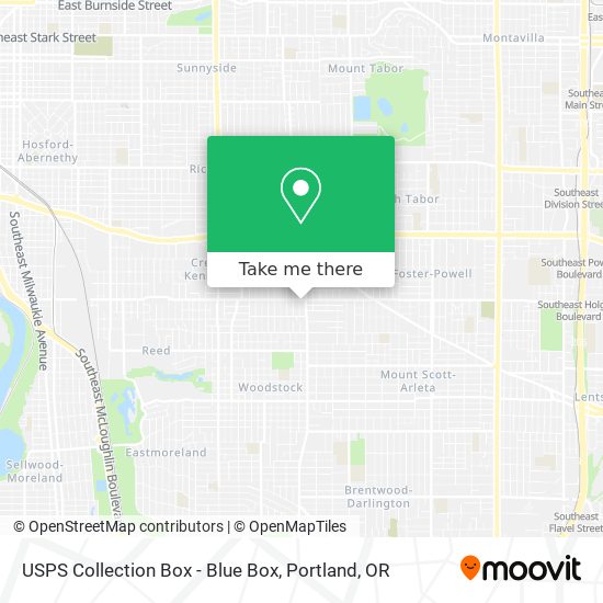 USPS Collection Box - Blue Box map