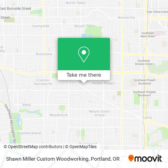 Shawn Miller Custom Woodworking map