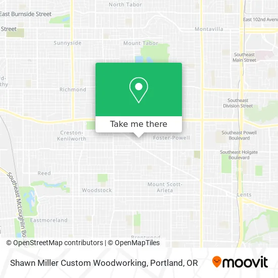 Mapa de Shawn Miller Custom Woodworking