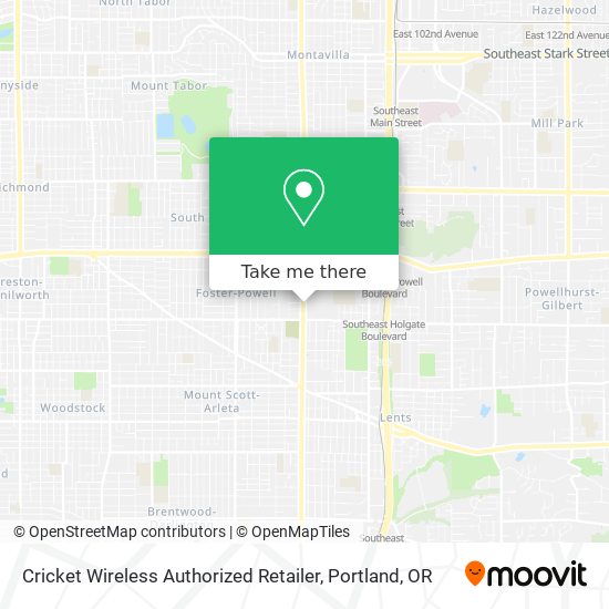 Mapa de Cricket Wireless Authorized Retailer