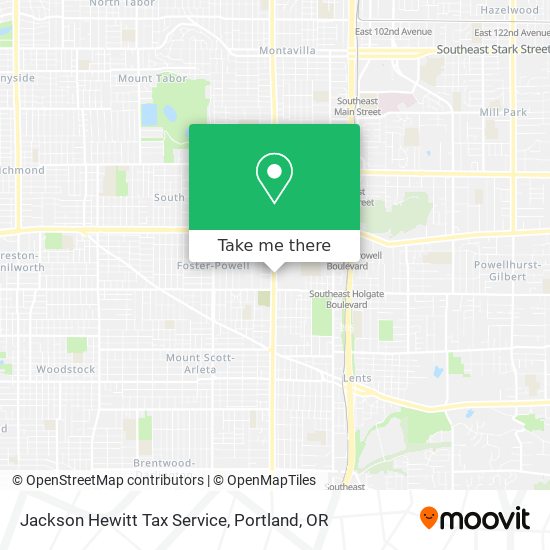 Jackson Hewitt Tax Service map