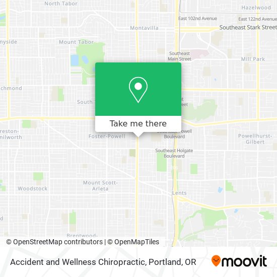 Accident and Wellness Chiropractic map