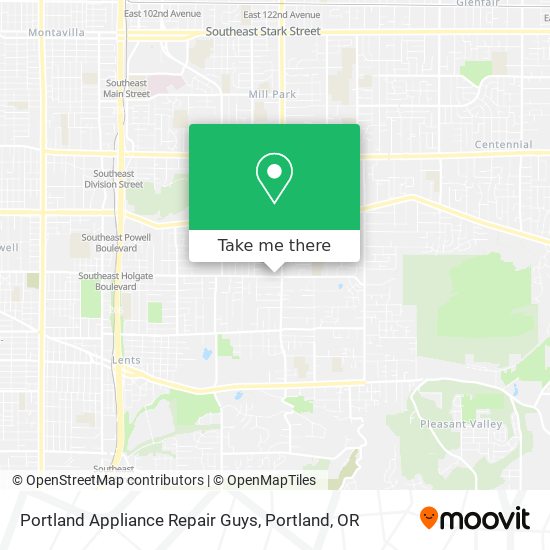 Portland Appliance Repair Guys map