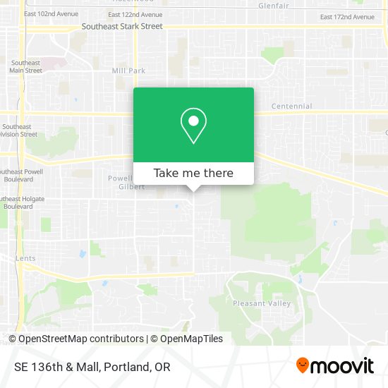 SE 136th & Mall map