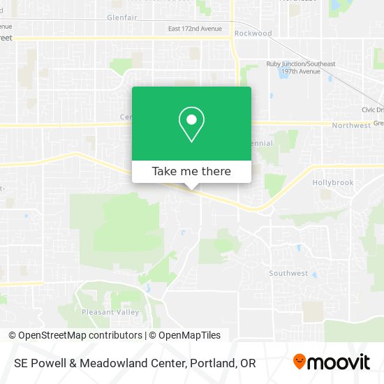 SE Powell & Meadowland Center map