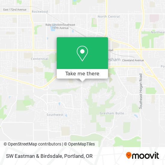 SW Eastman & Birdsdale map