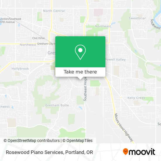 Rosewood Piano Services map