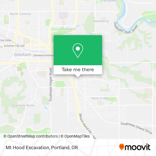 Mapa de Mt Hood Excavation