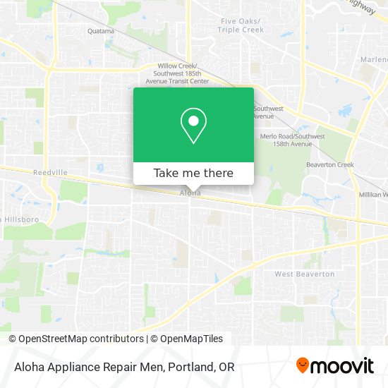 Aloha Appliance Repair Men map